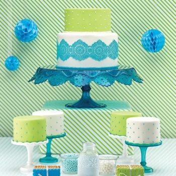 Подставка для торта Ø10x8см Sweetable бирюзовая, 2шт