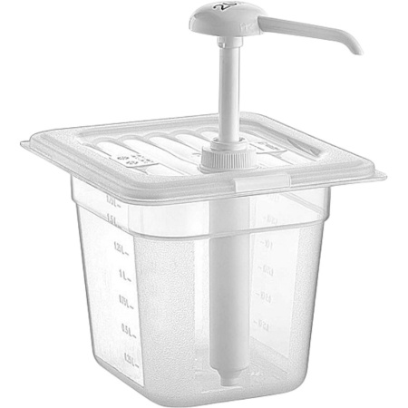 Диспенсер для соуса 2л с дозатором 20мл прозрачный