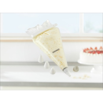 Мешок кондитерский 35см с 4 насадками, 10шт