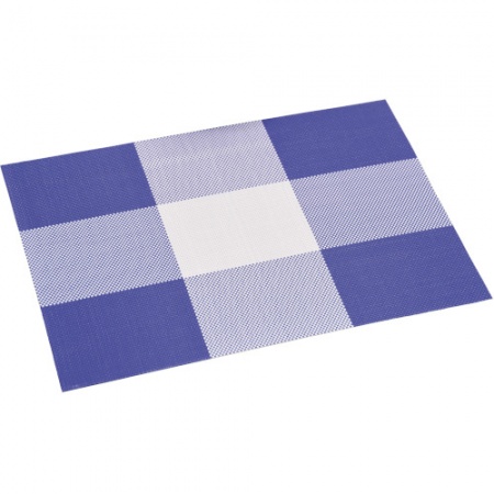 Салфетка под посуду 43х29х0.1см СИНЯЯ КЛЕТКА