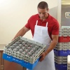 Кассета Camrack на 30 ячеек для мойки и хранения бокалов Ø7.94x13.3см Cambro синий