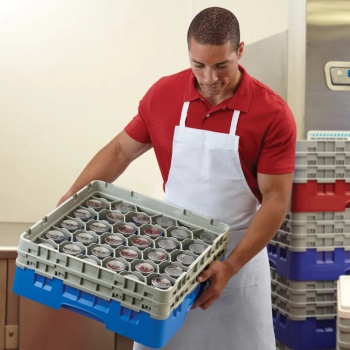 Стойка для бокалов 13.3см на 30 отделений Cambro синий