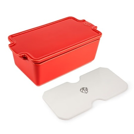 Емкость для запекания 20x11см APPOLIA Red с крышкой и прессом