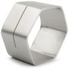 Набор колец для салфеток 5см CENTRO hexagonal silver, 4шт