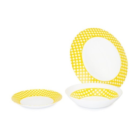 Набор тарелок AGATHA YELLOW, 18шт