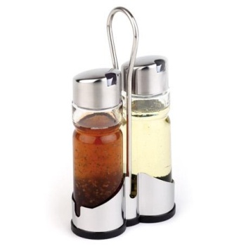 Набор для специй 2-х предметный на подставке - емкость для масла и уксуса