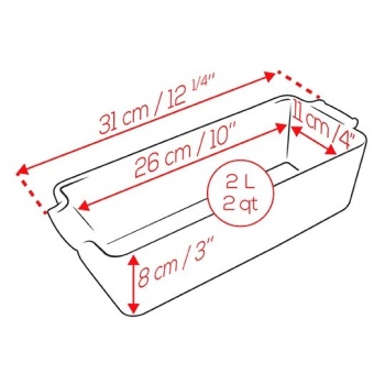 Емкость для запекания 31x11см APPOLIA Red