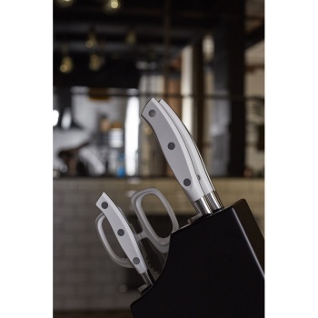 Набор кухонных ножей RIVIERA BLANC 4шт с ножницами на подставке