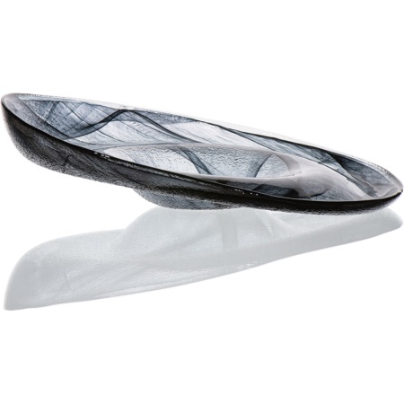 Блюдо для соуса стеклянное Ø21x(h)6.5см Ola черный дым