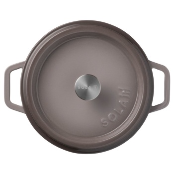 Кокот с крышкой Ø28см 5л серый