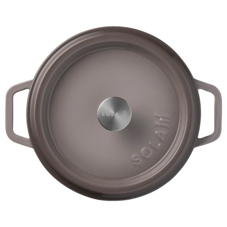 Кокот с крышкой Ø28см 5л серый