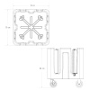 Тележка для тарелок Cambro 76x76x84см 4 стойки