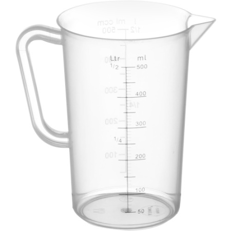 Кувшин мерный 0.5л ø9x(h)14см полипропиленовый