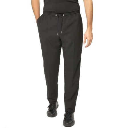 Штаны на резинке ANAIAK черные 55% полиэстер, 43% шерсть, 2% эластан