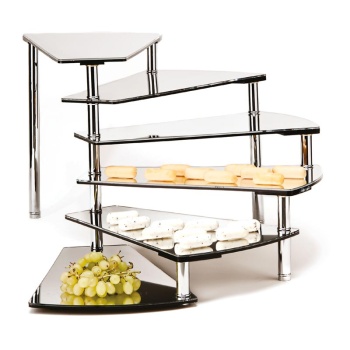 Подставка для сервировки – 6 зеркальных полок Captain Step Mirror – Alkan