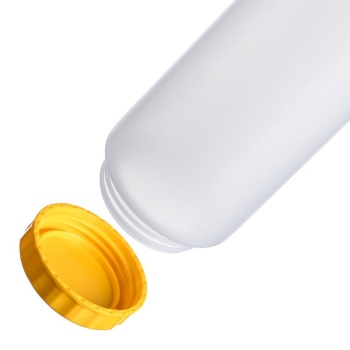 Соусник с дозатором 750мл желтый GastroPlast с тройным носиком и крышкой на донышке