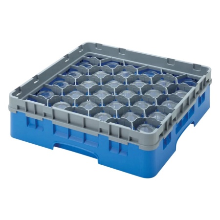 Кассета Camrack на 30 ячеек для мойки и хранения бокалов Ø7.94x9.2см Cambro синий, 2шт