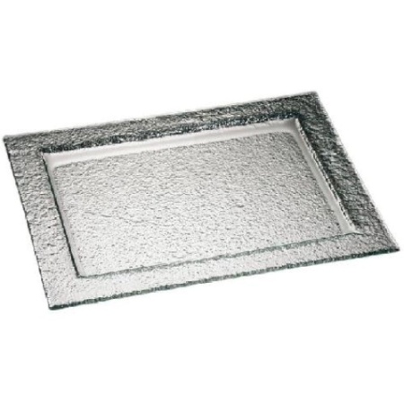 Поднос сервировочный прямоугольный 30x23см стекло усилен