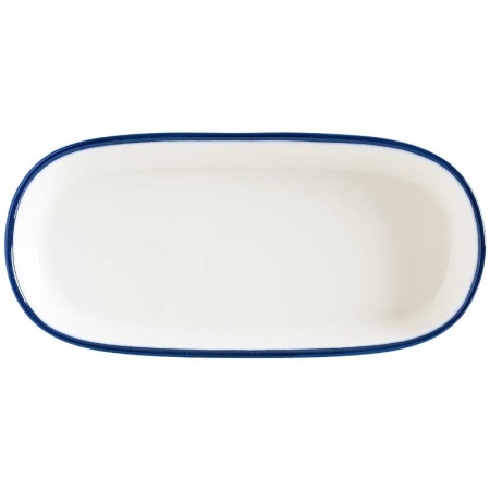 Тарелка овальная 14x7см LINEA Blue Hygge