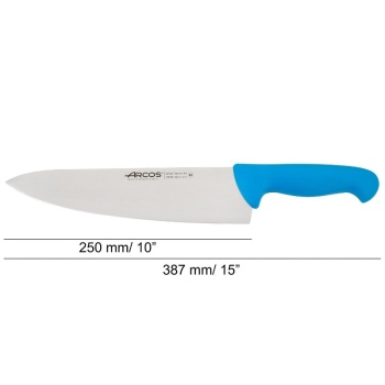 Нож поварской 25см шеф-нож широкий 2900 синий