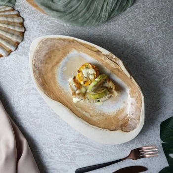 Блюдо овальное 33см 100мл "Pearl Frutti di Mare" керамика