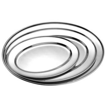 Блюдо металлическое овальное 35x21см - P.L. Proff Cuisine