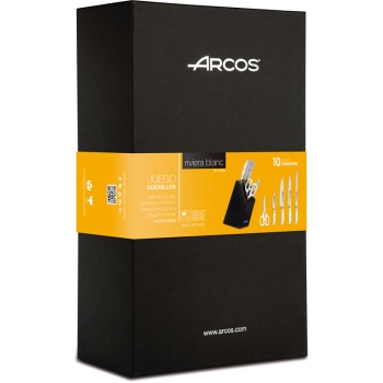 Набор кухонных ножей RIVIERA BLANC 4шт с ножницами на подставке