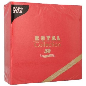 Салфетка 40x40см ROYAL Collection красная, 50шт