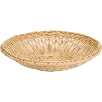 Корзинка для хлебобулочных изделий Ø38x7.5см бежевая