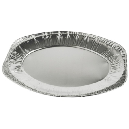 Тарелка из фольги овальная 35x24.5см Pap Star, 3шт