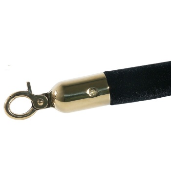 Канат для ограждения Ø3x150см покрытый черным бархатом Contacto