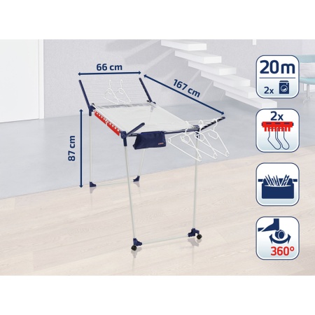 Сушилка для белья 87x167x66см Pegasus 200 Deluxe Mobile