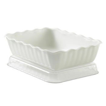 Салатник 4.6л 26.5x33.5x8см Cambro белый с волнистым краем