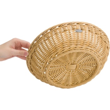 Корзинка для хлебобулочных изделий Ø29x(h)8см бежевая