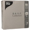 Салфетка 2сл 1/4 32x32см DAILY Collection серая, 50шт