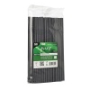 Соломка для питья гибкая бумажная 22см Ø6мм Black, 100шт