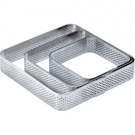 Форма для торта квадратная перфорированная 105х105х20мм