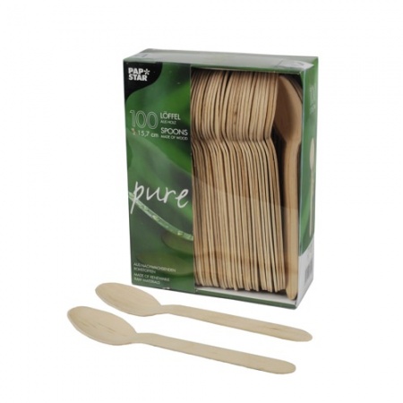 Ложка 15.7см PURE Pap Star, 100шт