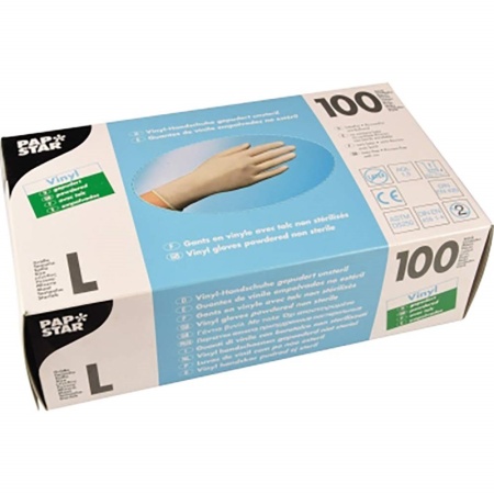 Перчатки виниловые L - 12226, 100шт