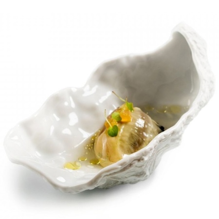 Тарелка 75мл 16x8.8x5.3см OYSTER gloss/matte