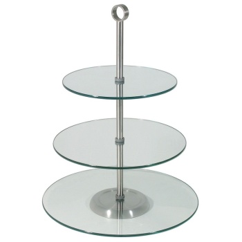 Подставка для торта 3-х уровневая 21-25-30x(h)40см стекло Contacto