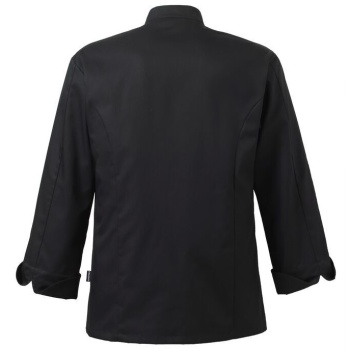 Мужской китель повара JULIUS черный - 65% полиэстер, 35% хлопок
