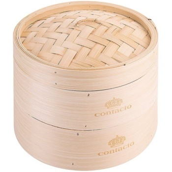 Пароварка бамбуковая Ø20x(h)15см Contacto с двумя ярусами