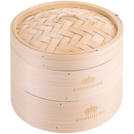 Пароварка бамбуковая Ø20x(h)15см Contacto с двумя ярусами