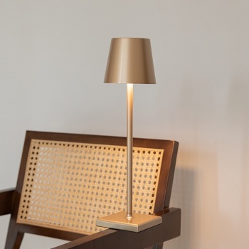 Лампа настольная беспроводная Ø11x(h)38см LED POST-MODERN MGline золотистого цвета