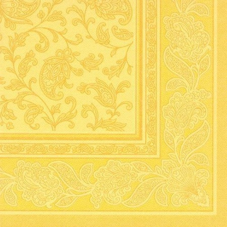 Салфетка 40x40см ROYAL Collection Ornaments желтая, 50шт