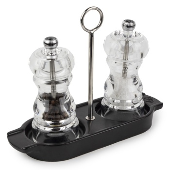 Подставка для мельниц 18см Linéa черная с ручкой