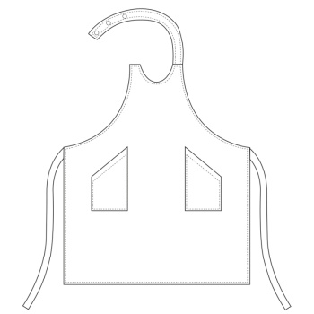 Женский фартук All Woman - черный - 65% полиэстер, 35% хлопок - 200г/м2