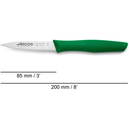 Нож для овощей и фруктов 8.5см NOVA зеленый