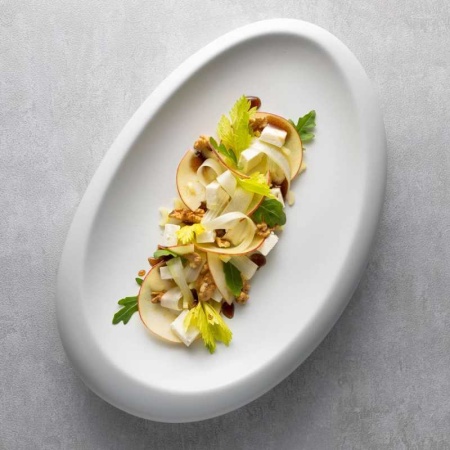 Тарелка овальная 26.5x17.5x(h)4.5см NINFA белая